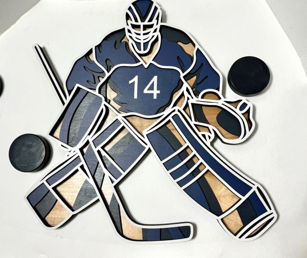 Personalized GIRL GOALIE Hockey Wall Decor