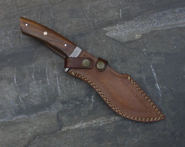 GB634-1 Damascus Steel Custom Handmade Hunting BOWIE Knife 12.5 ...