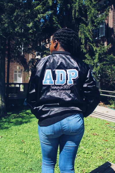 Custom Greek Satin Baseball Jacket