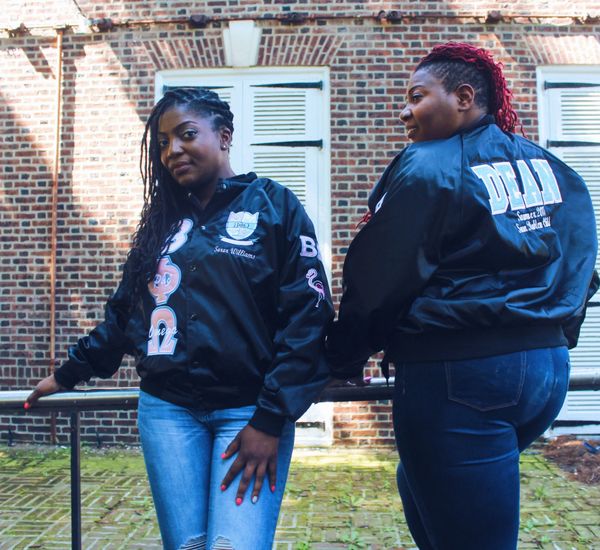 Custom Greek Satin Baseball Jacket