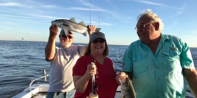 Light tackle top water fishing Down Time Charters - Annapolis fishing Charters