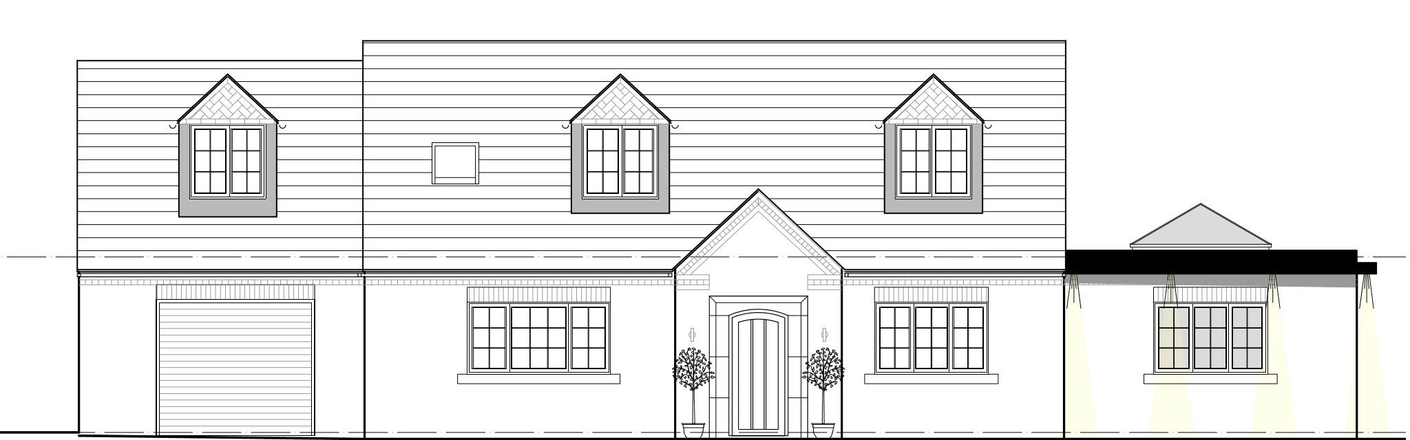 Front elevation architect drawing derbyshire