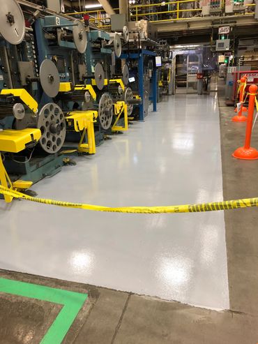 Industrial Epoxy Flooring, Warehouse Floors, Epoxy Safety Striping, Manufacturing Epoxy Floor