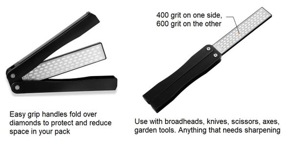 Portable Double-sided Fold Pocket Sharpener Diamond Knife Sharpening Stone  Toolm