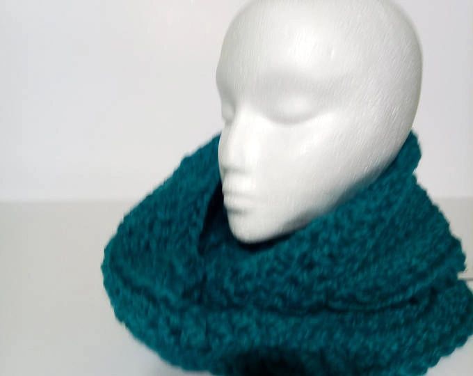 Handmade Plush Infinity Scarf in luxurious washable wool