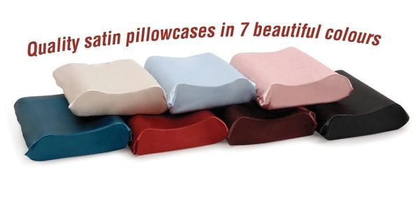 Satin Beauty Pillow - Contoured Memoryfoam (includes pillow case)