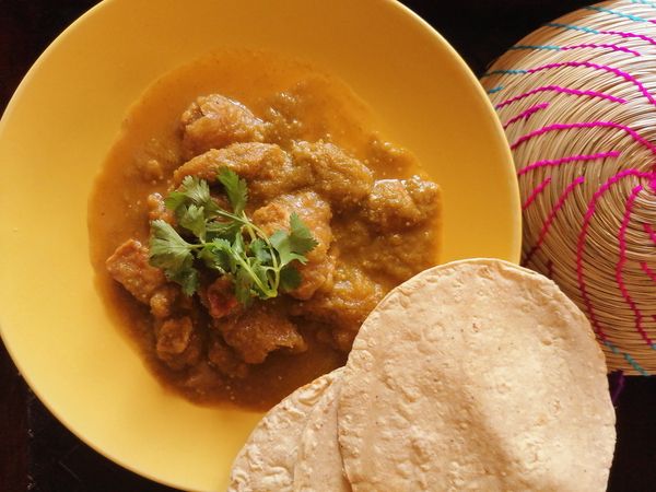 Chicharrón en salsa verde