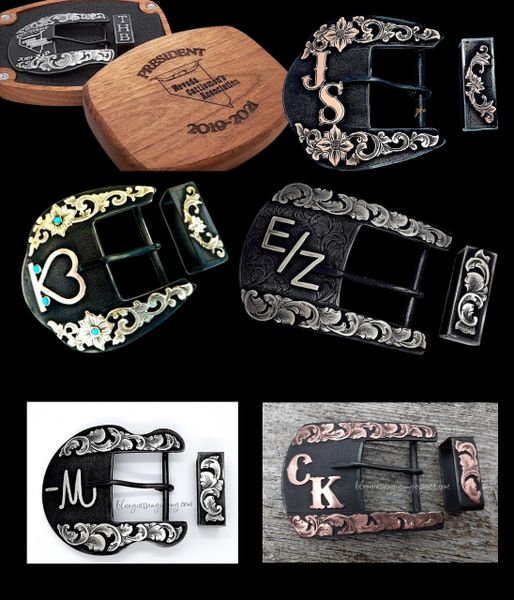 Build Your Steel Ranger Buckle Set with Overlaid Scrollwork