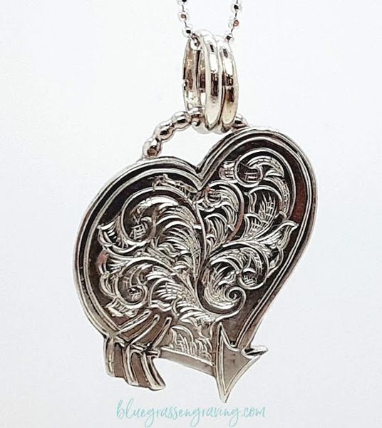Devilish Heart Necklace, Sterling Silver