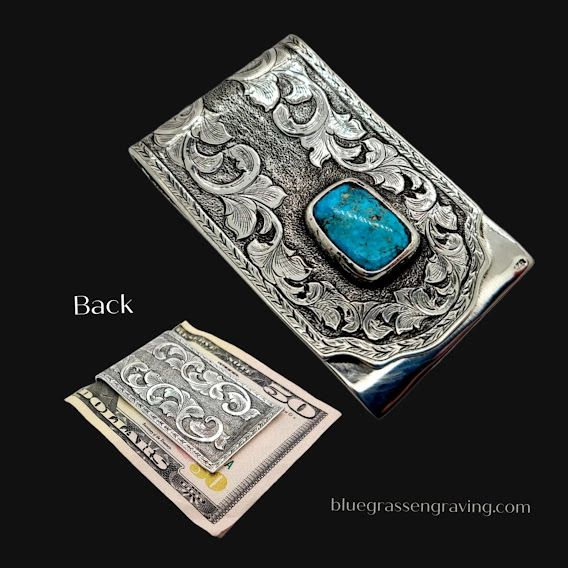 Turuoise and Silver Money Clip