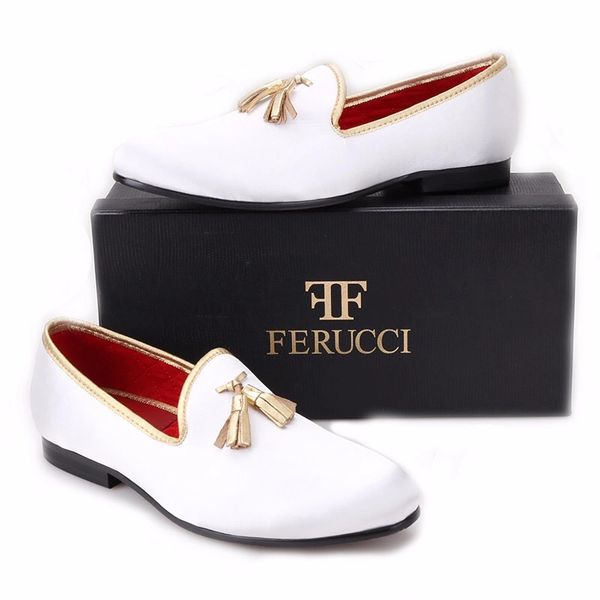 Best Sellers Graduation Shoes Loafers Men Plain Prom Shoes Ferucci Men Prom Wedding Loafers Velvet Spiked Shoes Slippers Bow