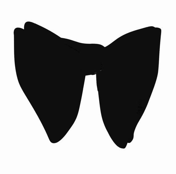 Black Silk Bowtie Mens FERUCCI Oversized  Bow Tie Mens big bow tie 