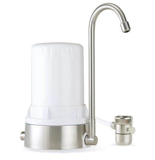 AYRO HT - Countertop Water Filter - White Brushed Stainless