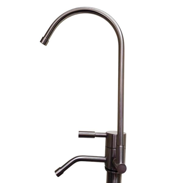NEW! Designer Faucet Diverter - Undersink Alkaline Water Faucet 2 SPOUTS, Brushed Nickel