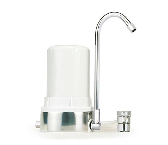 Ayro HT Plus - Countertop Water Filter with Alkaline Minerals & Antioxidants - White Polished Chrome