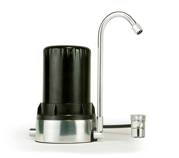 Ayro HT Plus - Countertop Water Filter with Alkaline Minerals & Antioxidants - Black Chrome