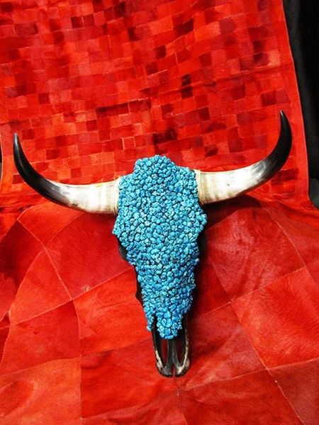 Decorated Cattle Skull Santa Fe Gifts And Apparel
