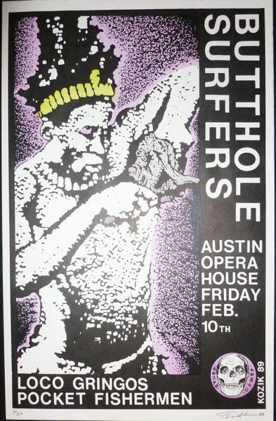 Butthole Surfers - Austin Opera House - Frank Kozik 1989