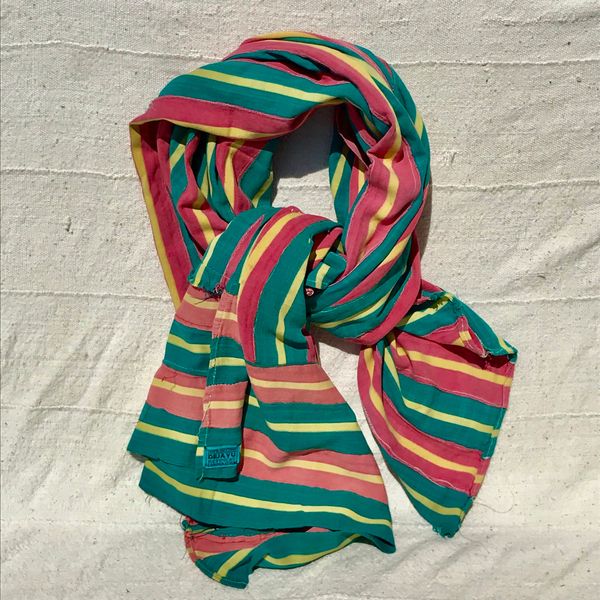 100 YEAR OLD PINK GREEN HAND-DYED HANDWOVEN AFRICAN KOBA CLOTH SCARF STOLE BLANKET SHAWL
