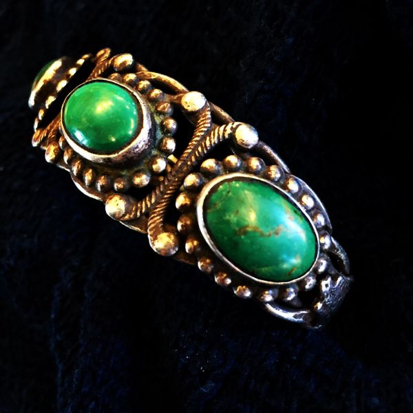 SOLD 1920s WROUGHT CERILLOS THUNDERBIRD BRACELET CUFF