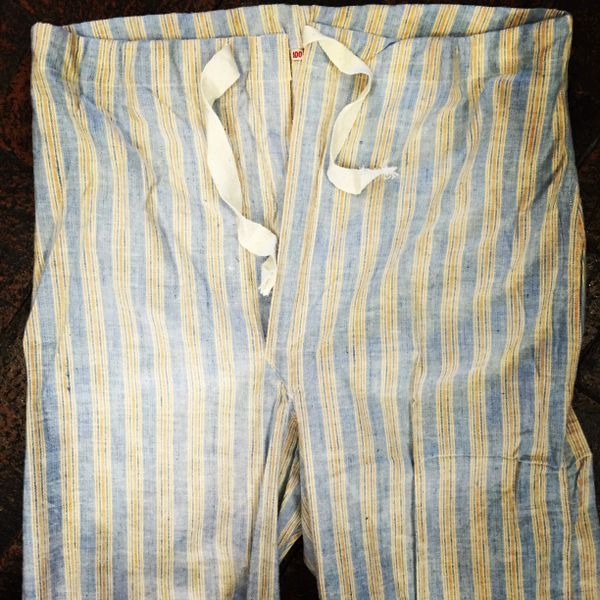 THIN 1940s FLANNEL CHAMBRAY LOUNGE PAJAMA THIN PANTS