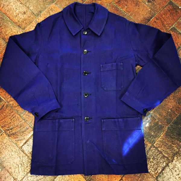 SOLD NEW OLD STOCK FRENCH INDIGO WORKWEAR CHORE COAT JACKET