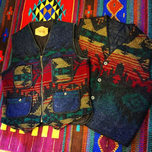 WOOLRICH VINTAGE WORKWEAR INDIAN BLANKET VEST