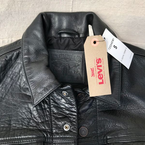 Leather Trucker Jacket - Black