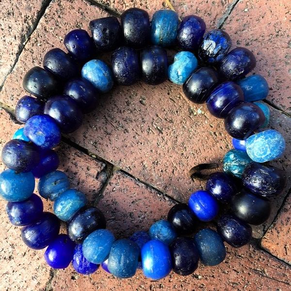 1500s or 1600s GIANT COBALT BLUE DUTCH MADE TRADE BEADS