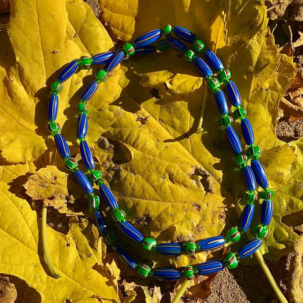 MELON & WATERMELON BEADS GREEN BLUE