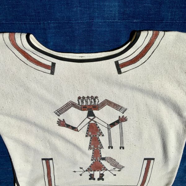 YEI Navajo YEIBECHAI Baja KOKOPELLI Cotton Poncho Santa Fe Style SEDONA retreat