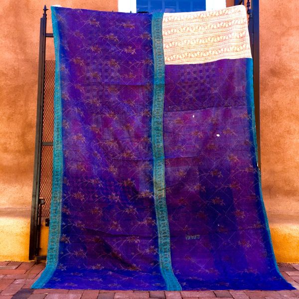 SOLD VINTAGE SARI QUILT #7