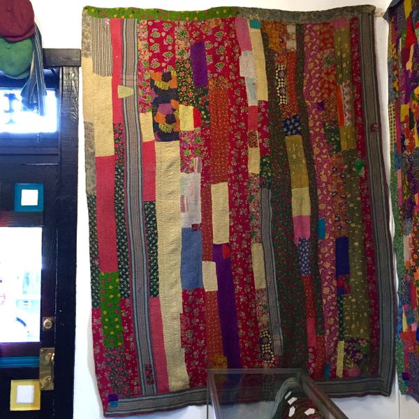 SOLD VINTAGE SARI QUILT #13