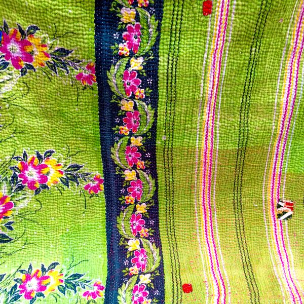 SOLD VINTAGE SARI QUILT 28