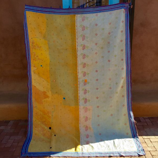 SOLD VINTAGE SARI QUILT 30