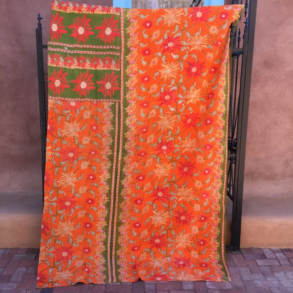 SOLD VINTAGE SARI QUILT 38