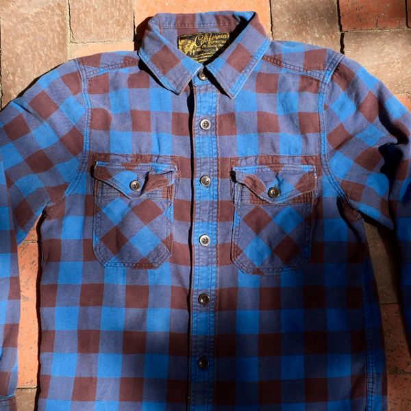 Vintage Buffalo Bill Flannel Shirt Adult Medium Blue Western Pearl Snap 90s  Mens