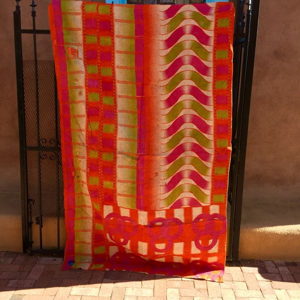 SOLD VINTAGE SARI QUILT 57