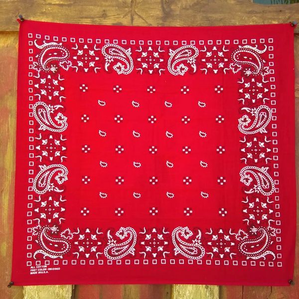 SOLD RED VINTAGE BANDANNA # 5