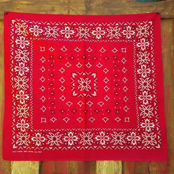 SOLD RED VINTAGE BANDANNA # 8