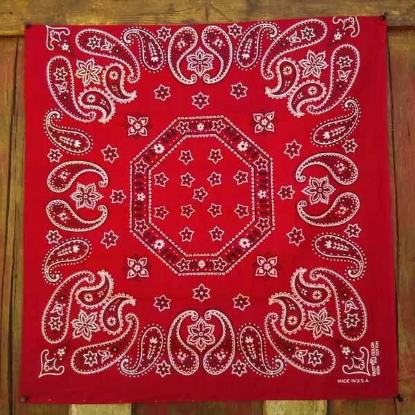 SOLD RED VINTAGE BANDANNA # 11