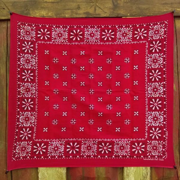 SOLD RED VINTAGE BANDANNA # 14