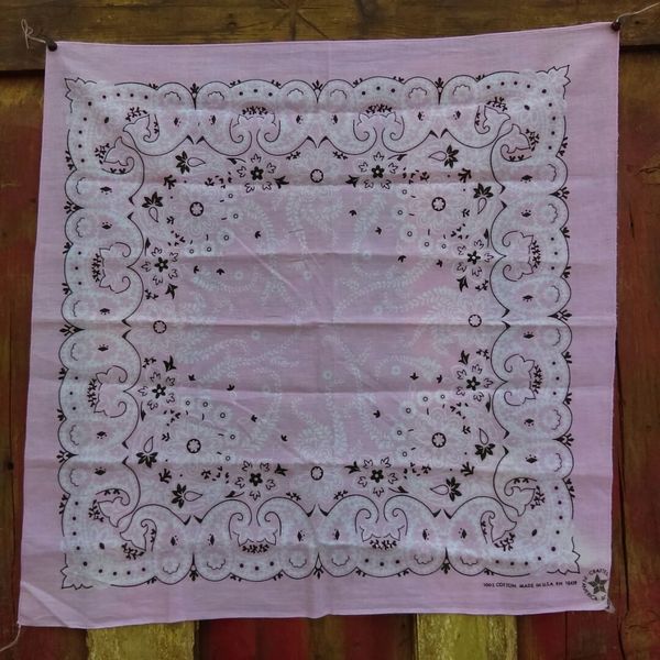 SOLD PINK VINTAGE BANDANNA # 20