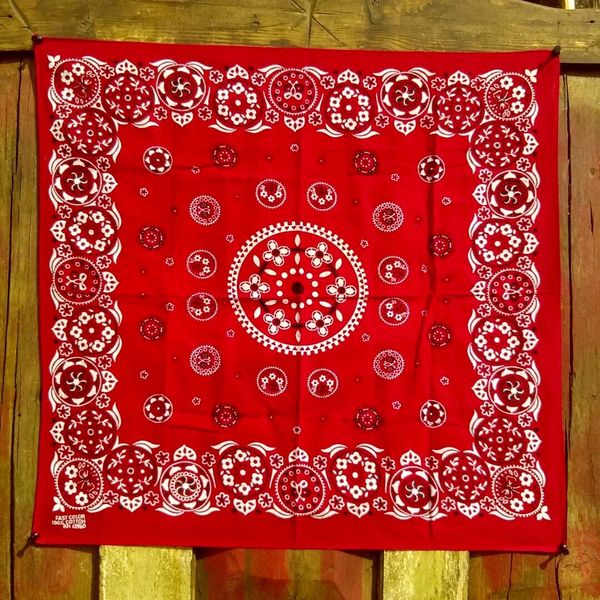 RED VINTAGE BANDANNA # 20