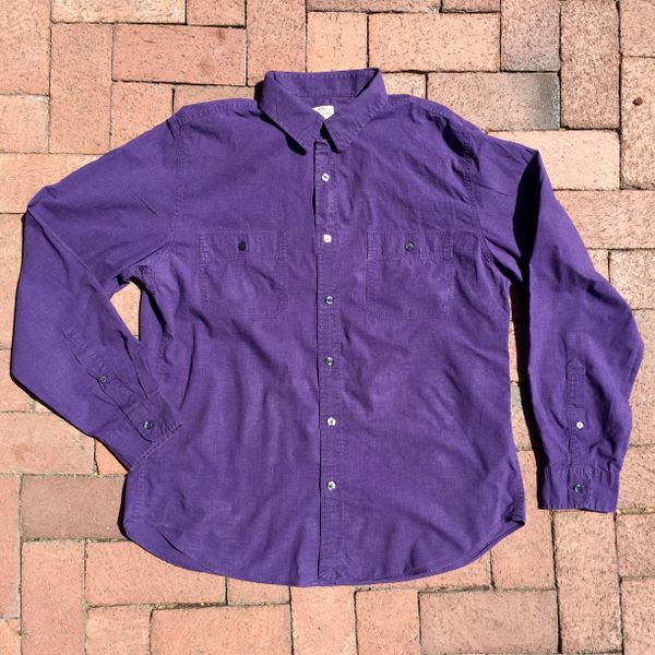 1980s GRAPE PURPLE CHAMBRAY WORK SHIRT