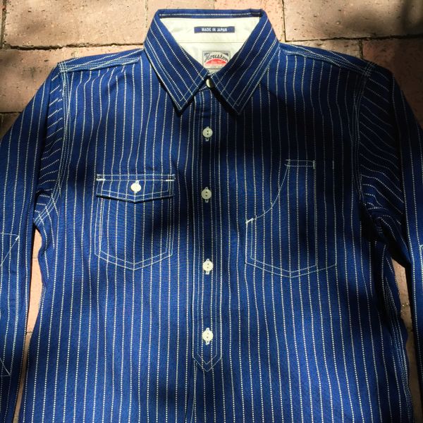 SOLD 1920s AMERICAN REPRODUCTION JAPANESE MADE WABASH CHAMBRAY WORK SHIRT