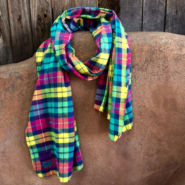 Rainbow Plaid Scarf 