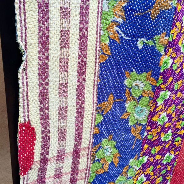 SOLD VINTAGE SARI QUILT #88