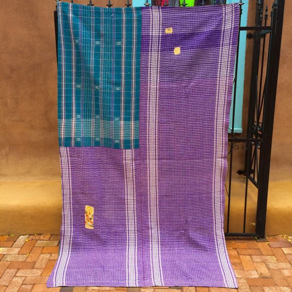 SOLD VINTAGE SARI QUILT #96