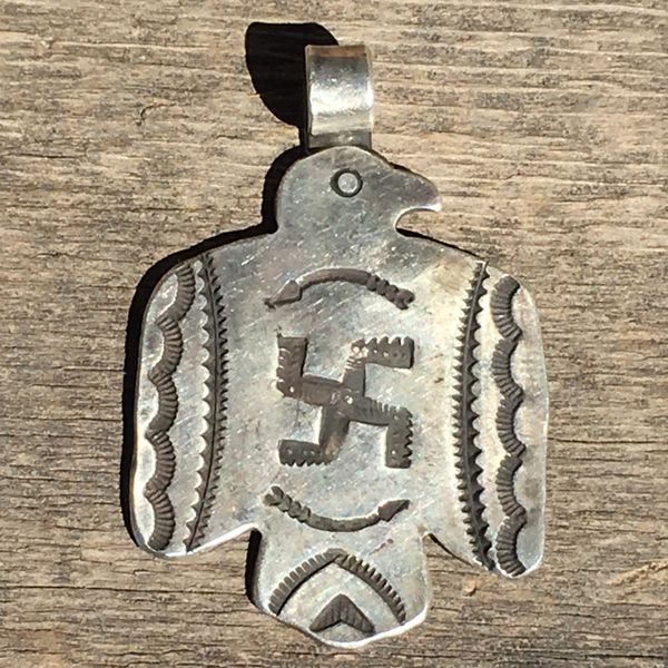 Fred Harvey Sterling Silver Tag Necklace 